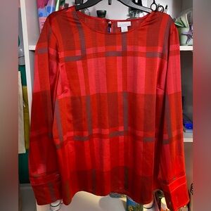 Liz Claiborne Vibrant Red Blouse